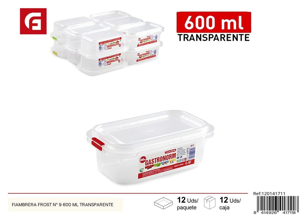 Fiambrera Frost nº 9 600 ml transparente