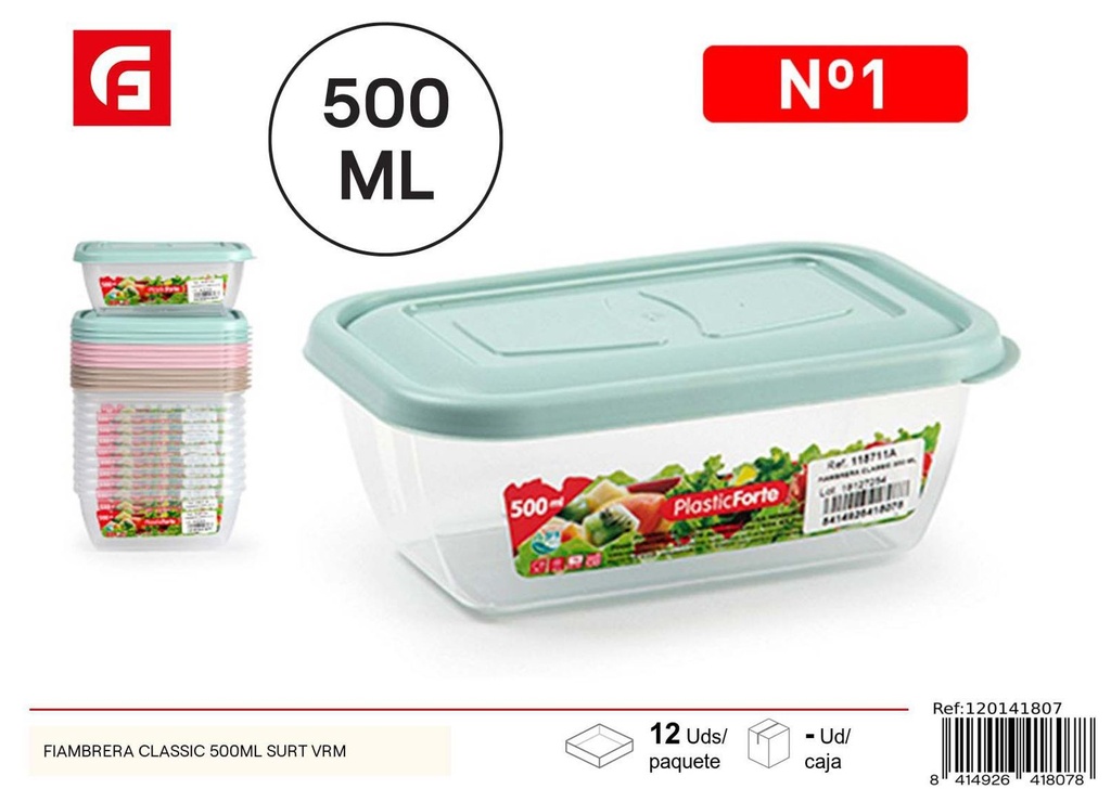 Fiambrea Classic 500ml Surt VRM - Contenedores de comida