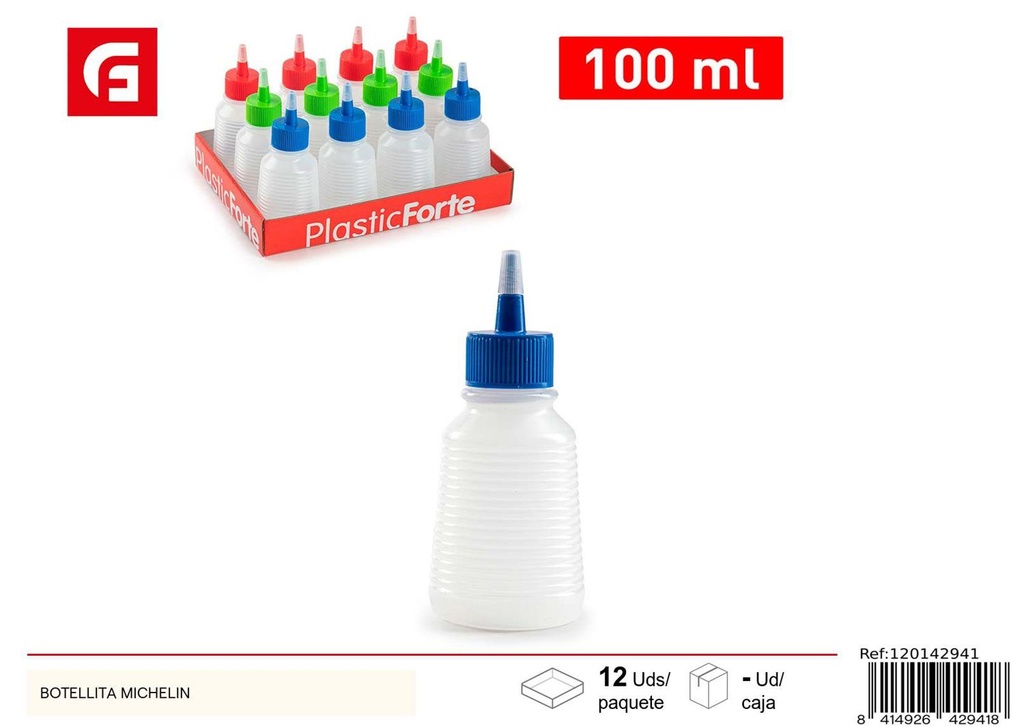 Botellita de cocina Michelin de plástico para salsas