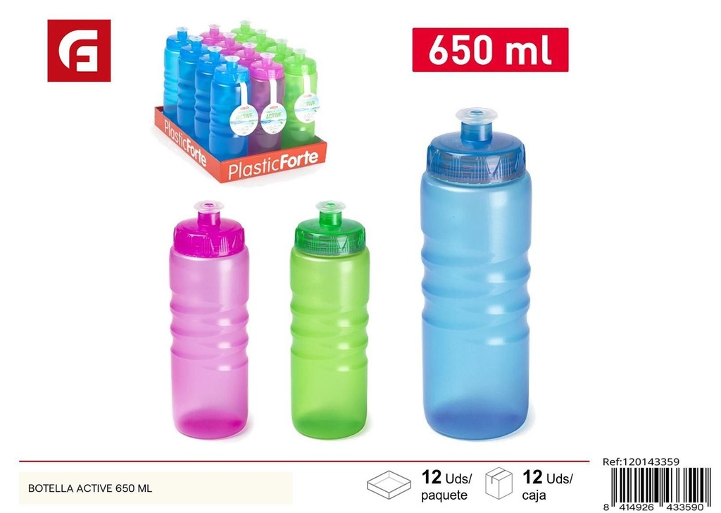 Botella active 650ml para bebidas