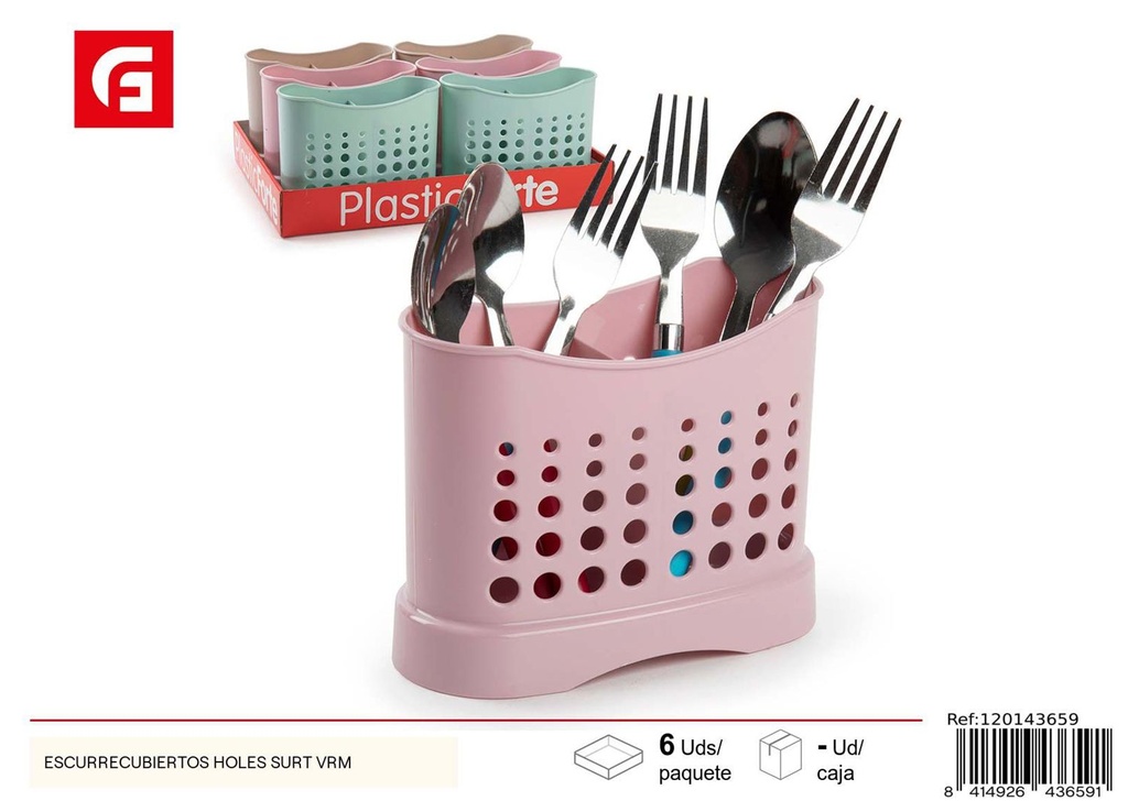 Escurre cubiertos con agujeros - Utensilios de cocina