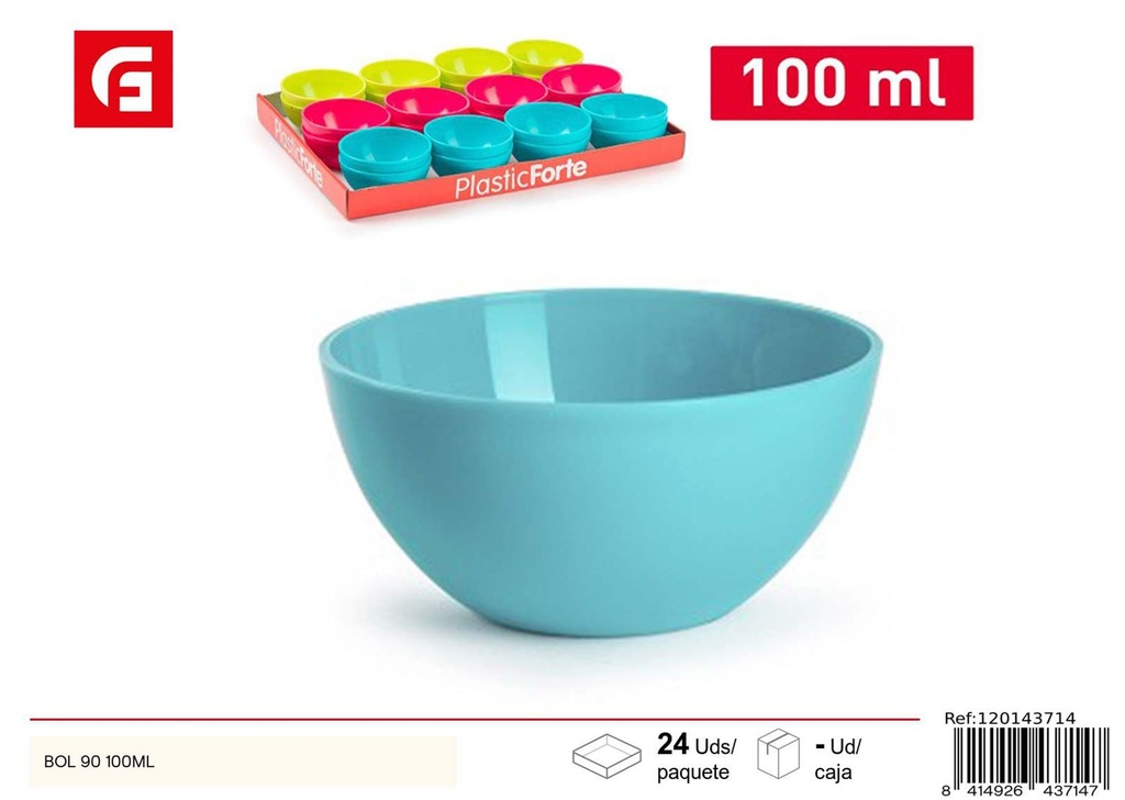 Bol plástico 90 100ml - Utensilios de cocina, set de ensaladeras