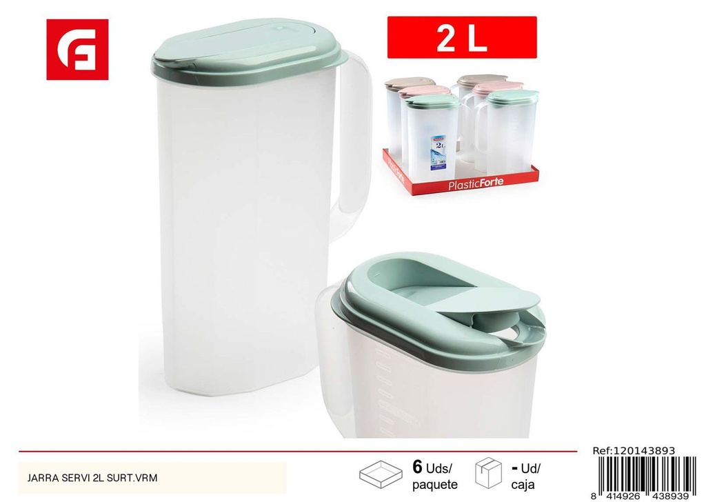 Jarra de plástico 2L surtido - Utensilios de cocina