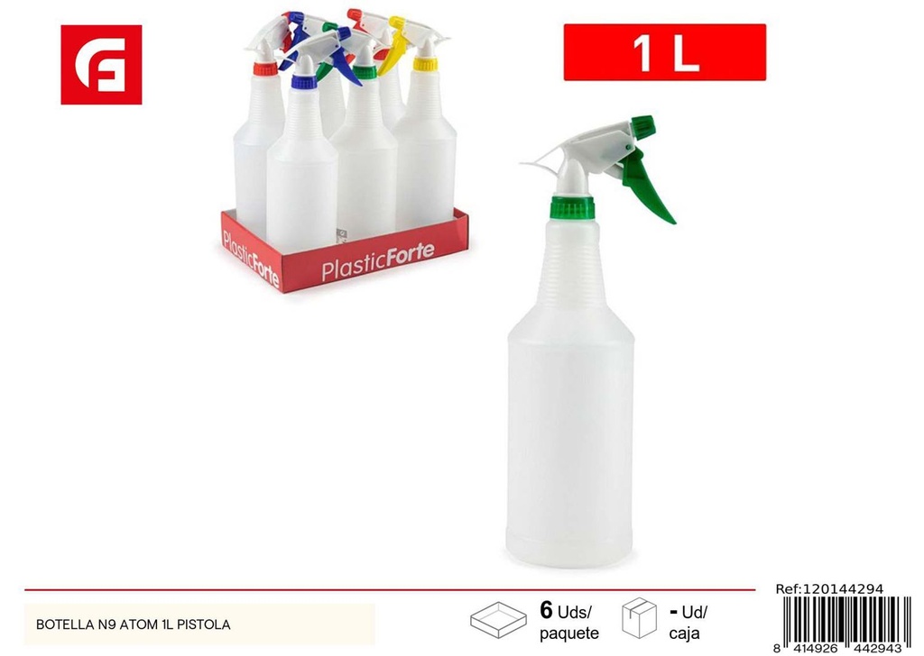 Botella pulverizadora N9 Atom 1 L - Utensilios de plástico para el hogar