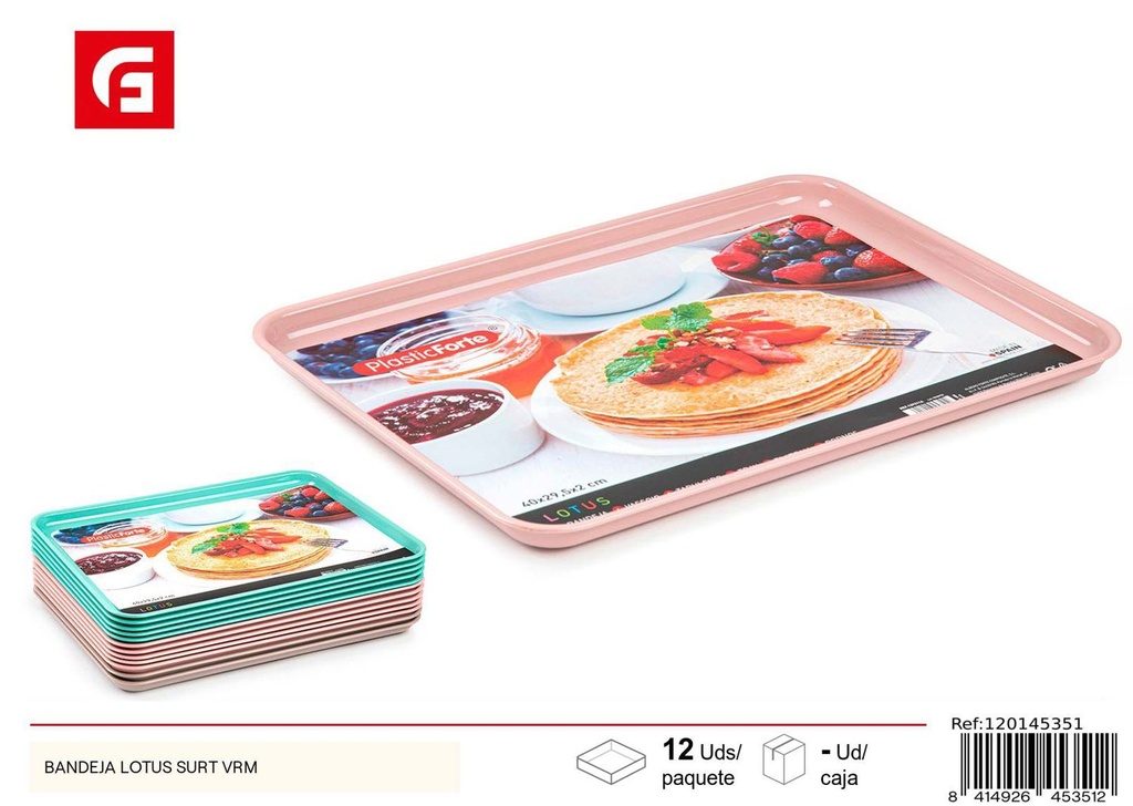 Bandeja Lotus surt VRM - Plástico de cocina