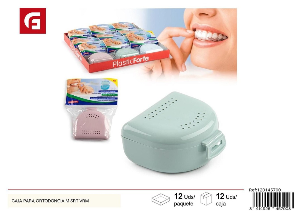 Caja para ortodoncia M SRT VRM para almacenamiento dental