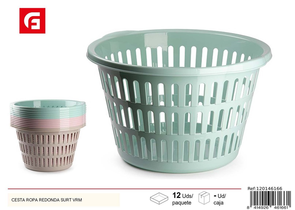 Cesta redonda para ropa surtida VRM - Plásticos para el hogar