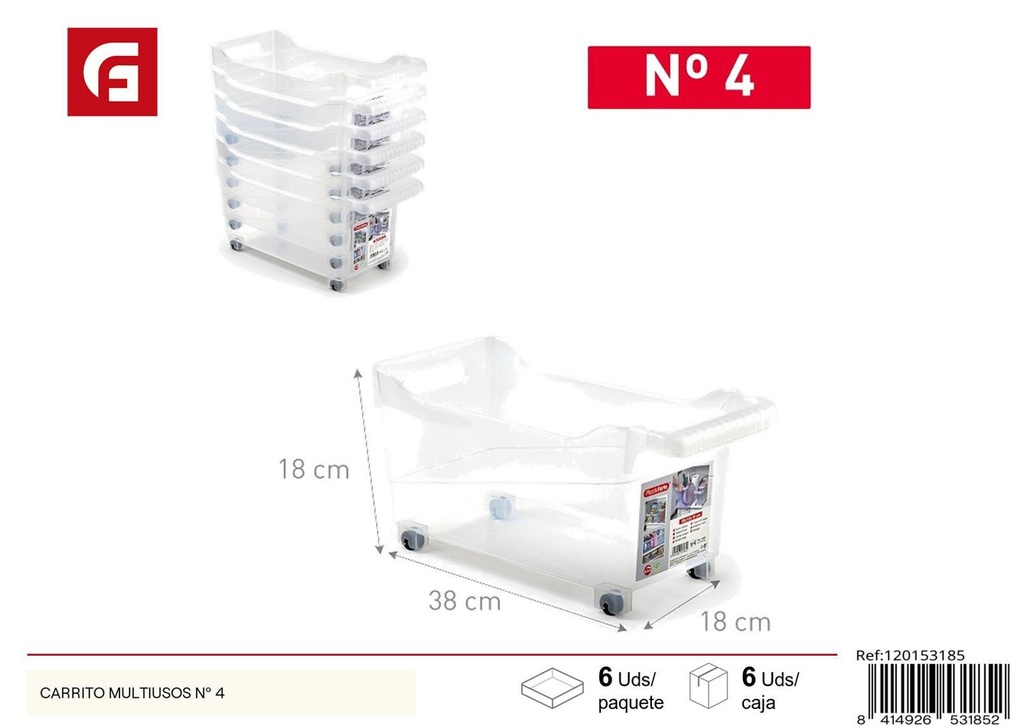 Carrito multiusos nº 4 para organización