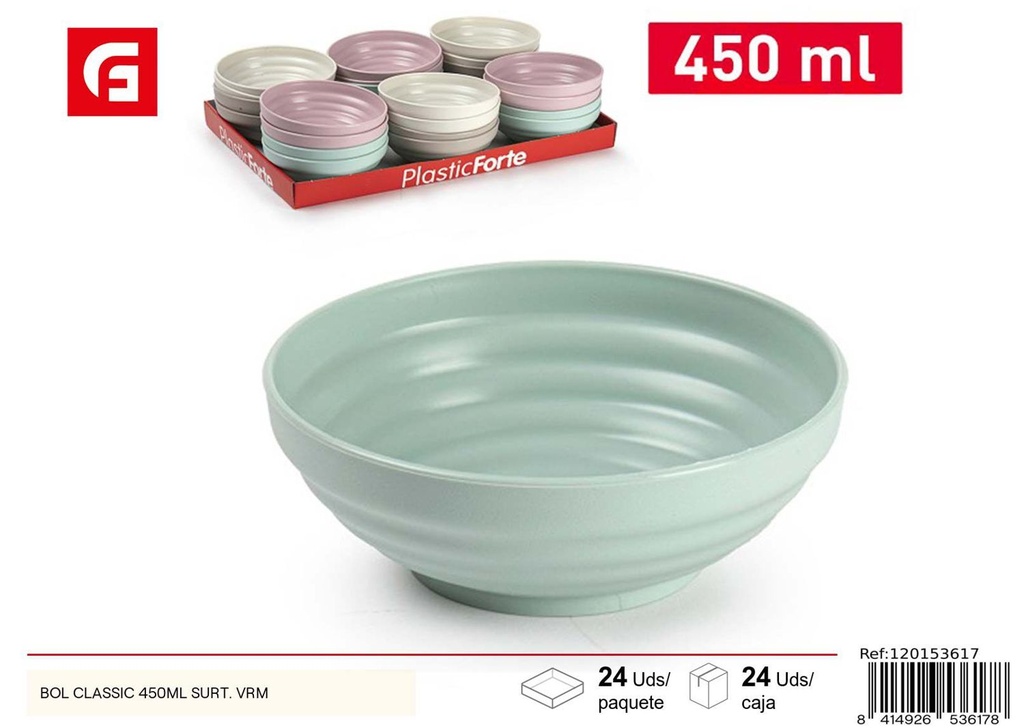 Bol clásico de plástico 450 ml - Utensilios de cocina