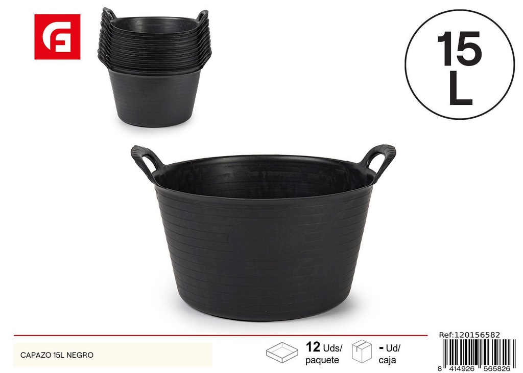 Capazo negro 15L - Utensilios de limpieza