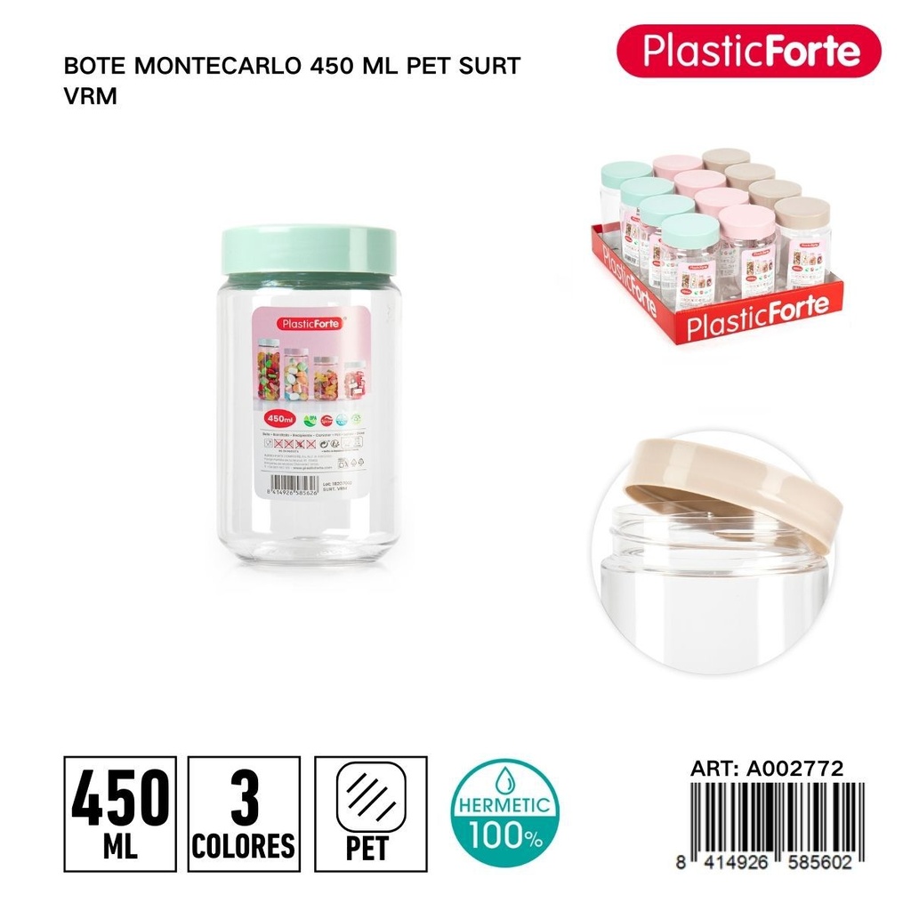 Bote Montecarlo 450ml PET surtido VRM