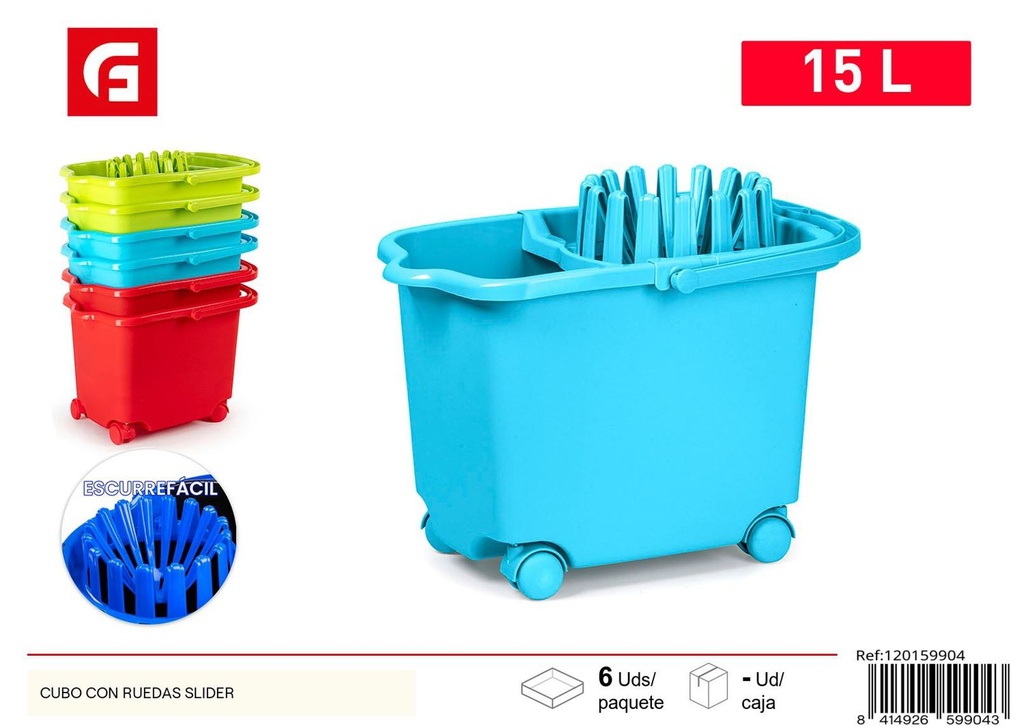 Cubo con ruedas Slider - Accesorios de limpieza