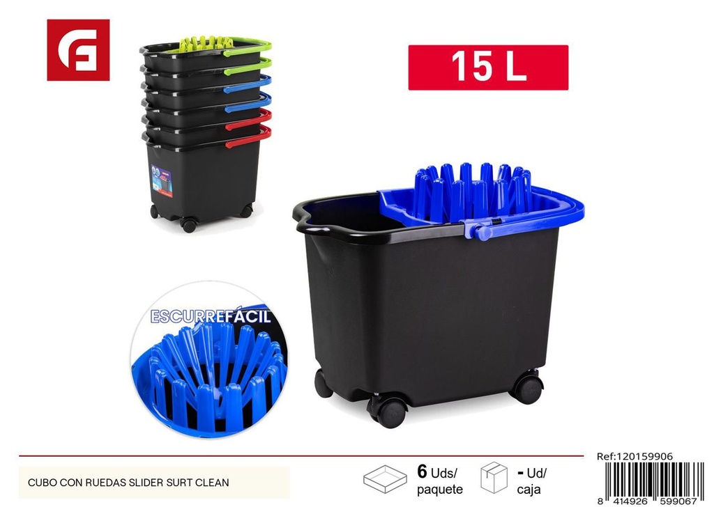 Cubo con ruedas Slider Surt Clean - Accesorios de limpieza
