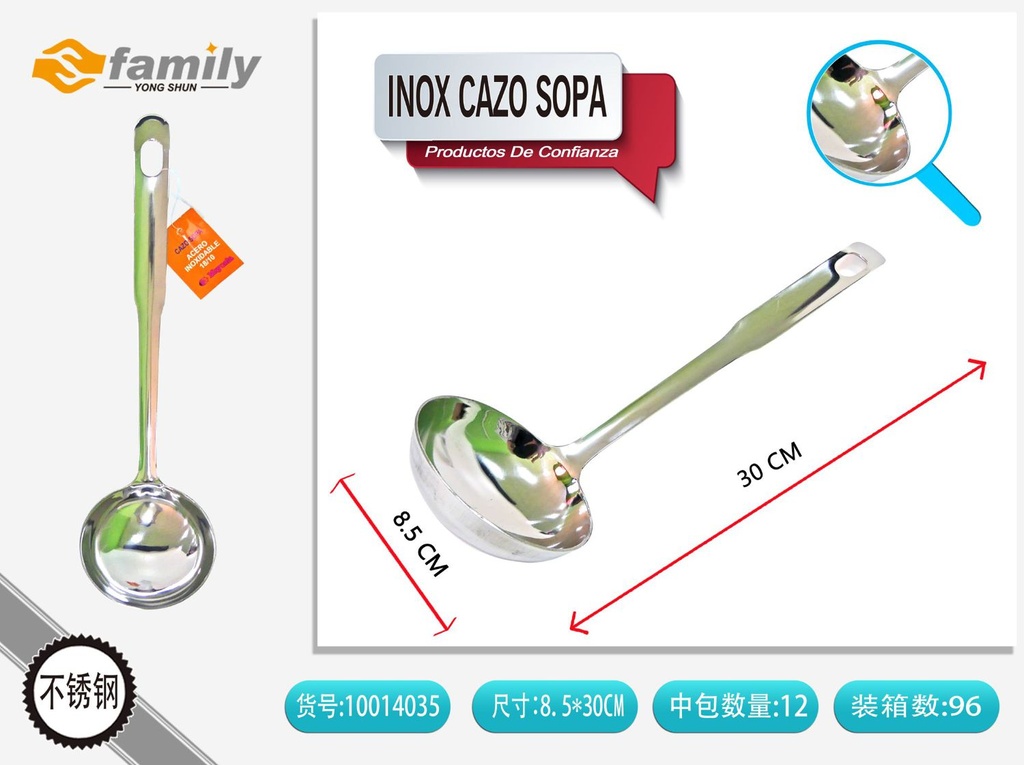 Cazo sopero de acero inoxidable - Accesorios de cocina