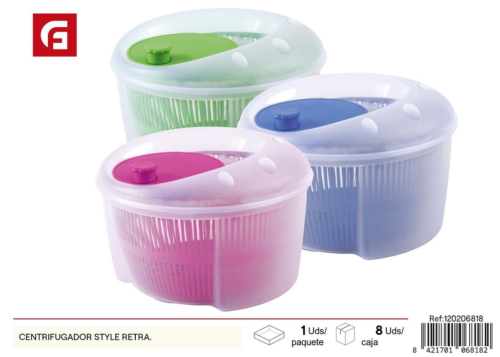 Centrifugador de estilo retráctil para frutas y verduras