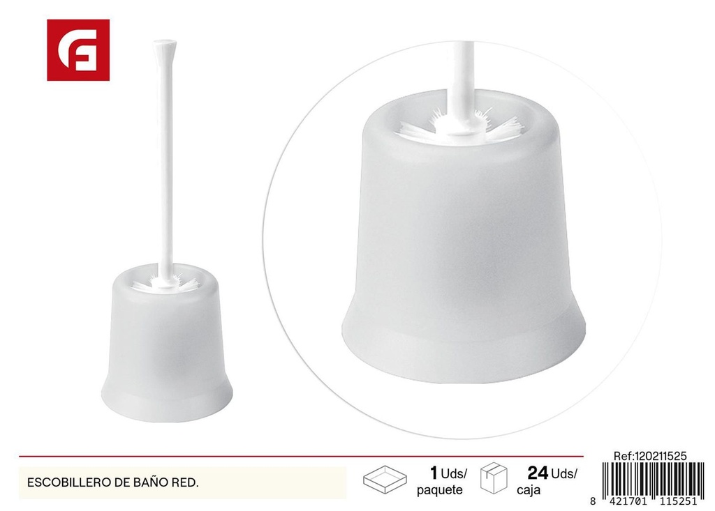 Escobillero de baño redondo - Accesorios de limpieza