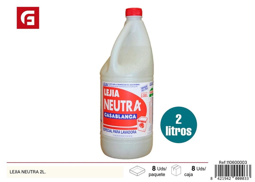 Lejía neutra 2L - Productos de limpieza 