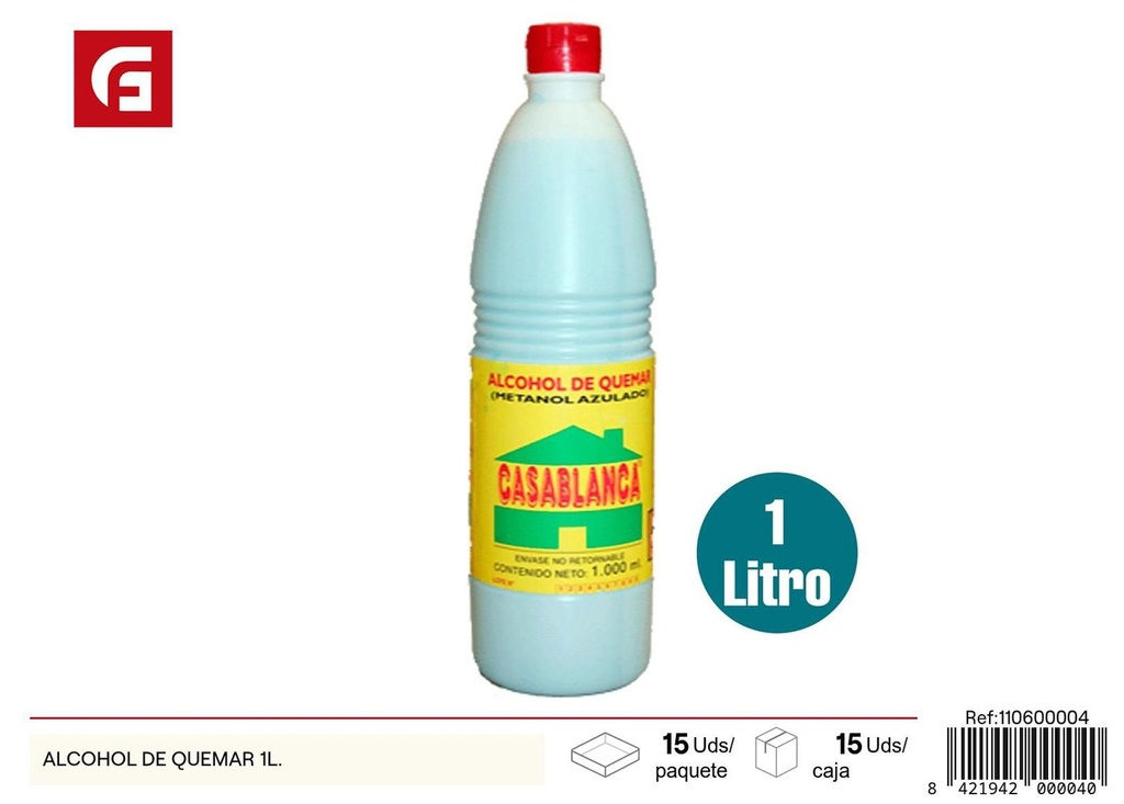 Alcohol de quemar 1L