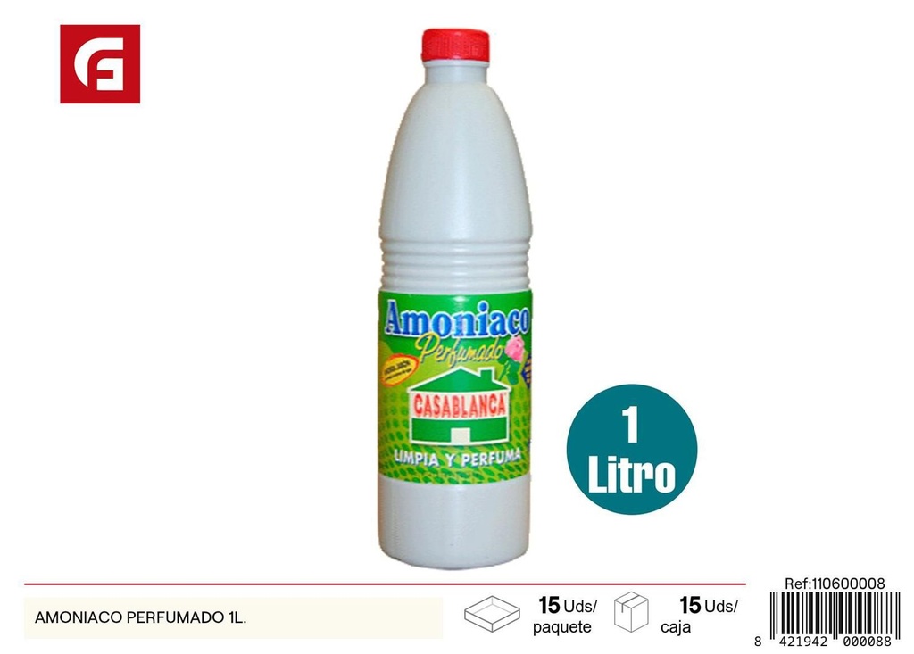 Amoniaco perfumado 1L - droguería