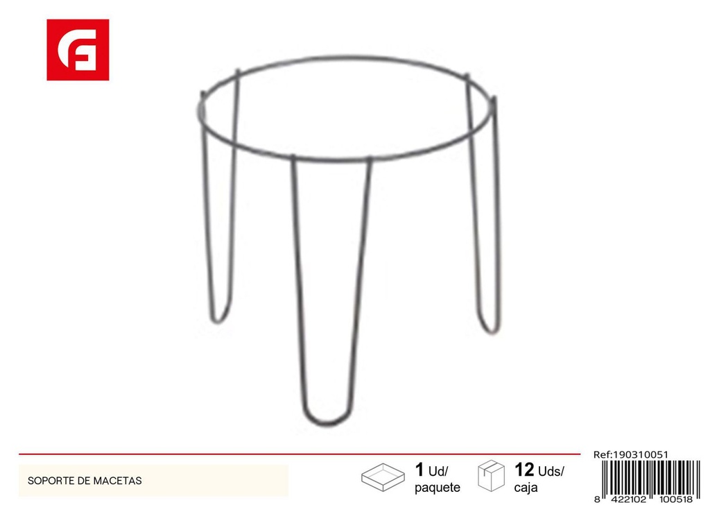 Soporte de macetas para jardín