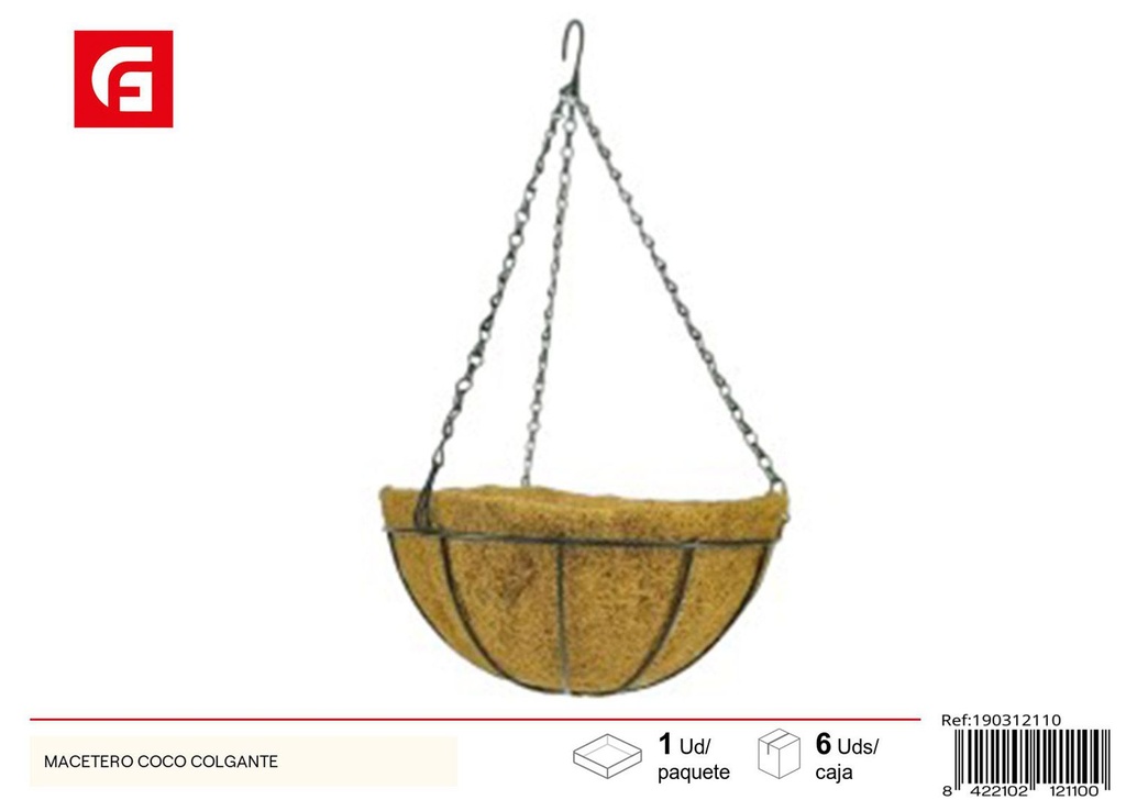 Macetero colgante de coco - Accesorios de jardín