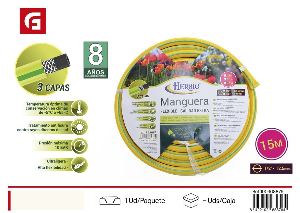 Manguera 1/2 * 15m - Accesorios de jardín