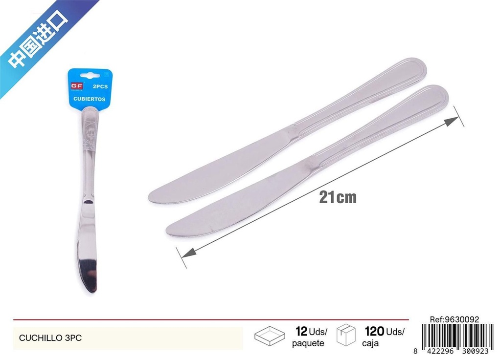 Cuchillo de cocina 3pcs