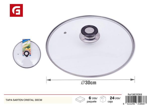 Tapa de sartén de cristal 30cm