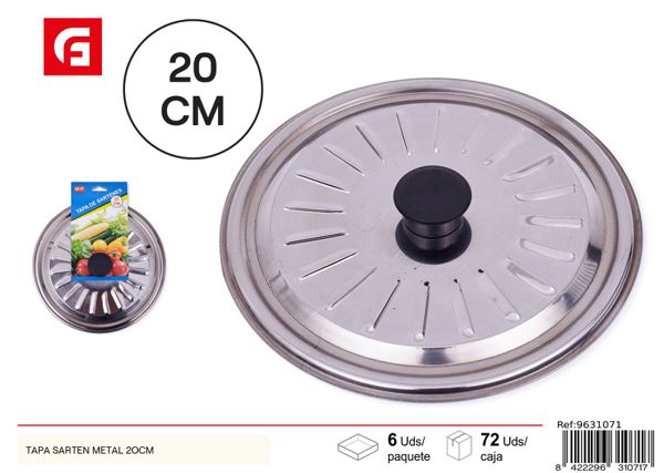 Tapa de sartén metálica 20cm para cocina