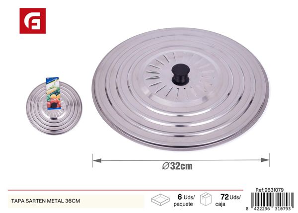 Tapa de sartén metálica 36cm para cocina