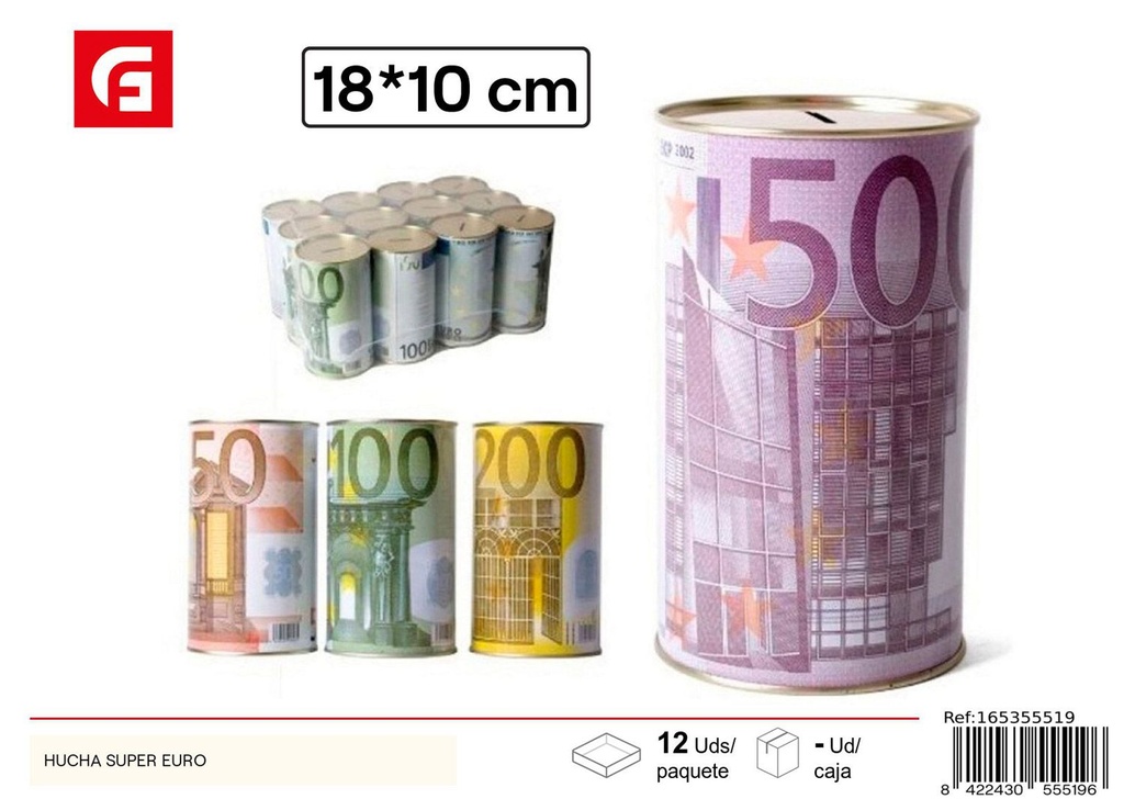 Hucha super euro para ahorrar dinero decoración hogar