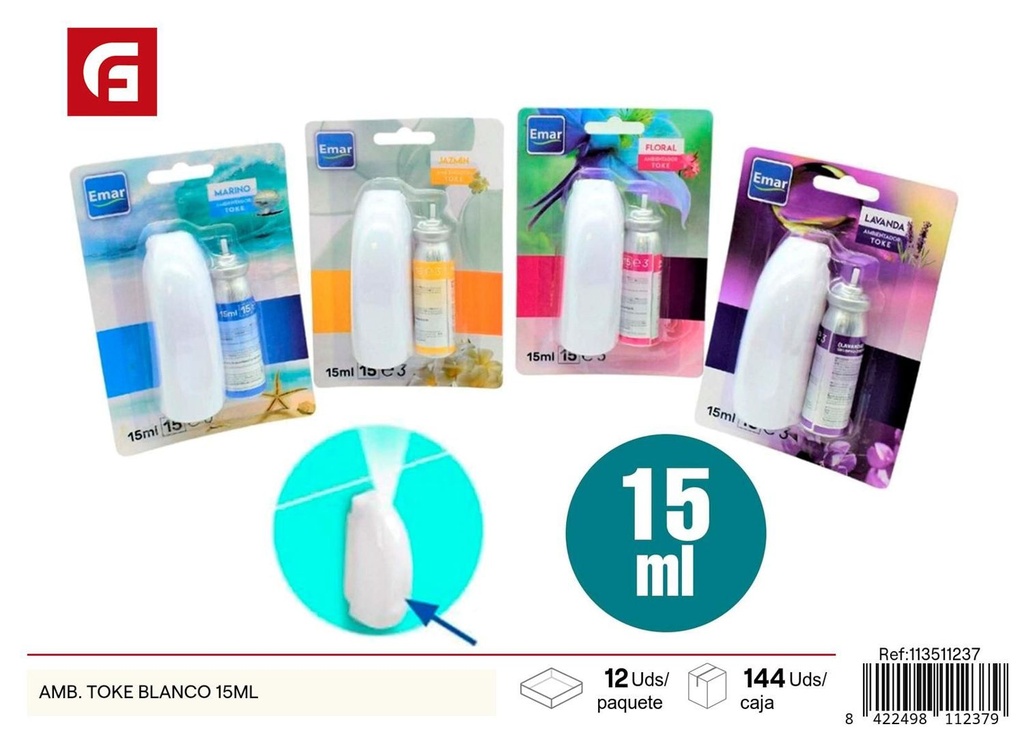 Ambientador en spray blanco 15ml - Ambientadores y velas