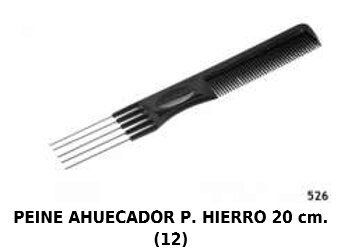 Peine ahuecador de hierro 20cm 12/u R-526 H para peinados y volumen