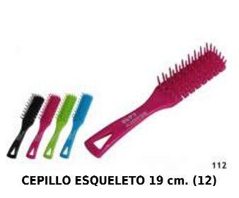 Cepillo esqueleto 19cm 12/u para peinado y desenredo del cabello