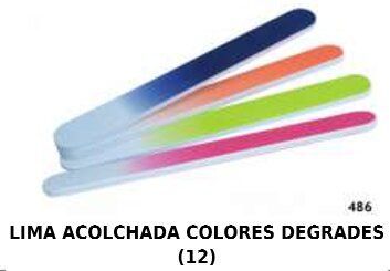 Lima acolchada colores 12 uds - Accesorios de uñas