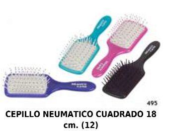 Cepillo neumático rectangular 18cm 6/u Hervas para peinados y estilismo