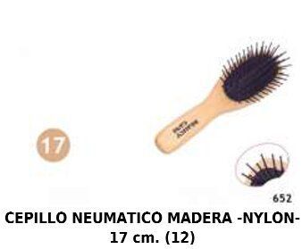 Cepillo neumático pequeño nylon-madera 6/u para peinado y cuidado del cabello