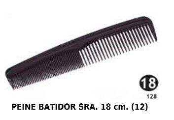 Peine batidor para señora 18cm 12/u para cabello