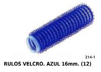 Rulos de velcro azul 16mm 12/u