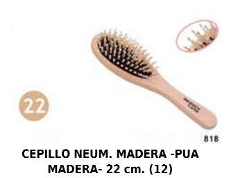 Cepillo neumático de madera grande 22cm 6/u para peinado y cuidado del cabello