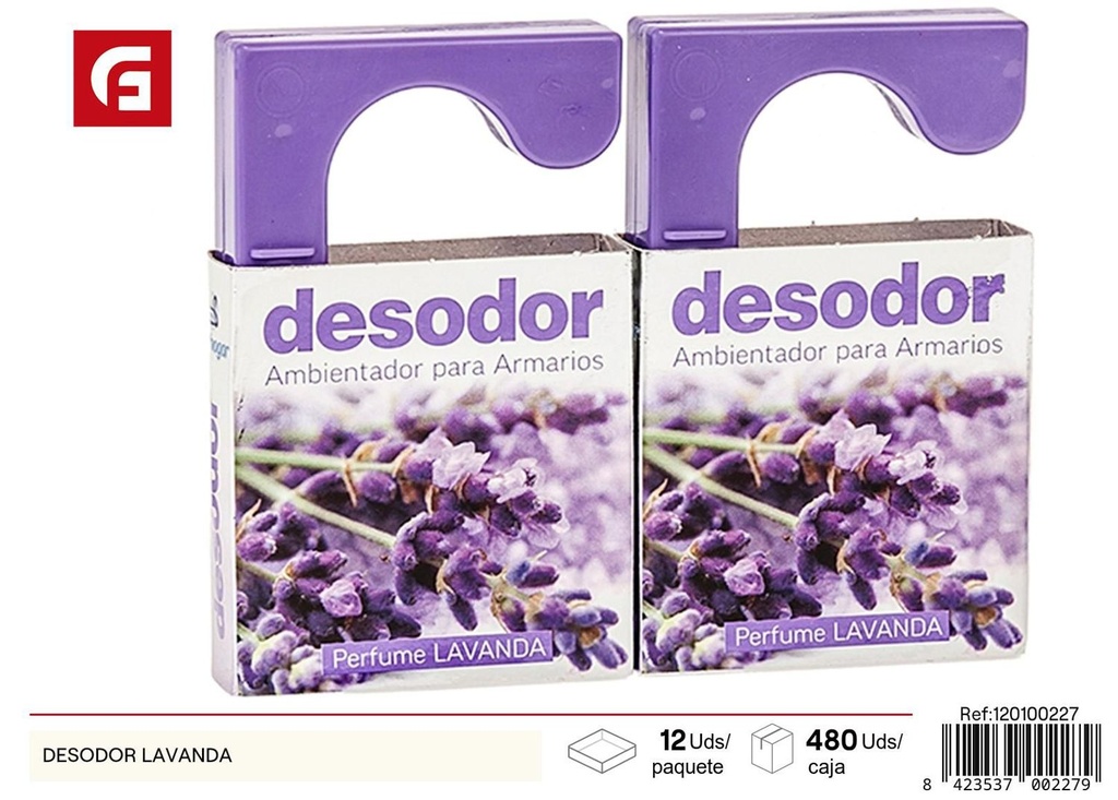 Desodorante de lavanda para armarios y ambientes