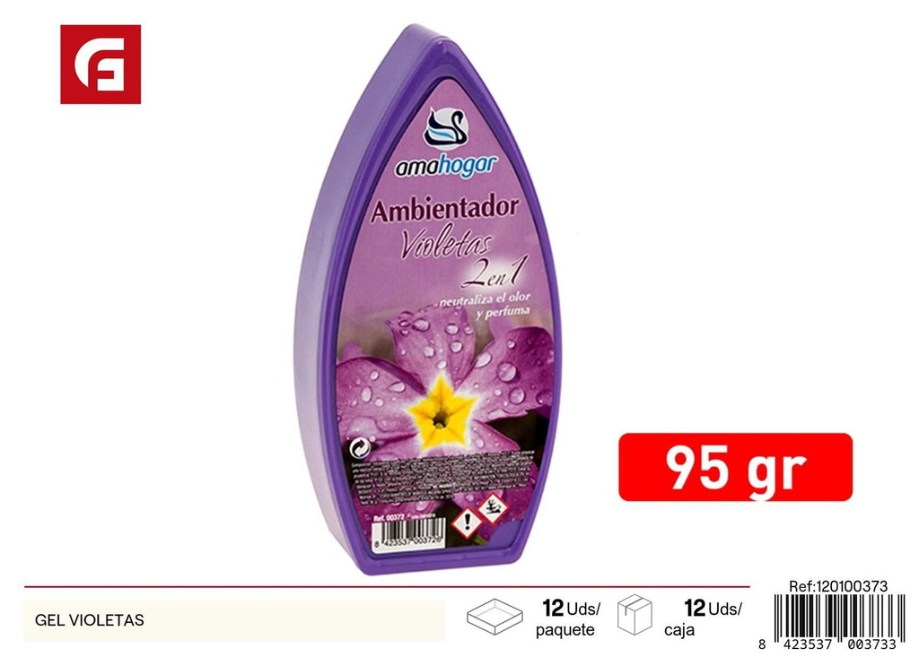 Gel ambientador de violetas para aromatizar espacios