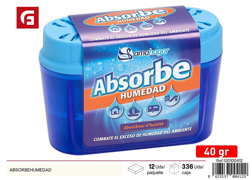 Absorbehumedad para refrigerador y espacios cerrados