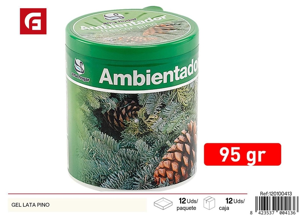 Gel ambientador lata pino para WC