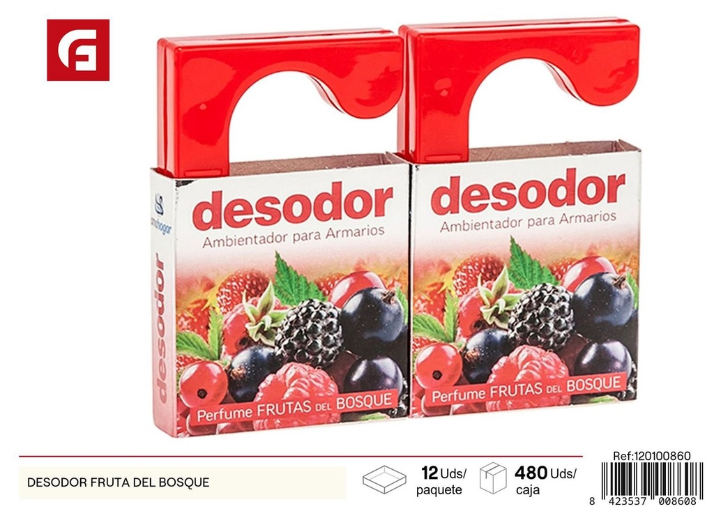 Desodorante de frutas del bosque para armarios