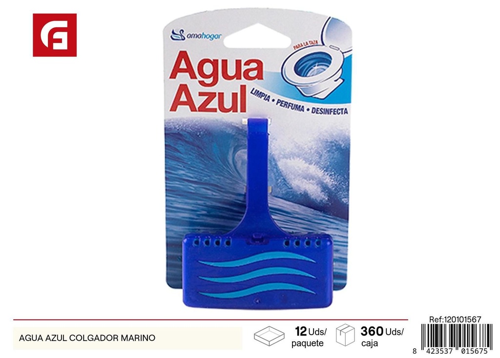 Limpia baños agua azul colgador marino - Limpiador de baño efectivo