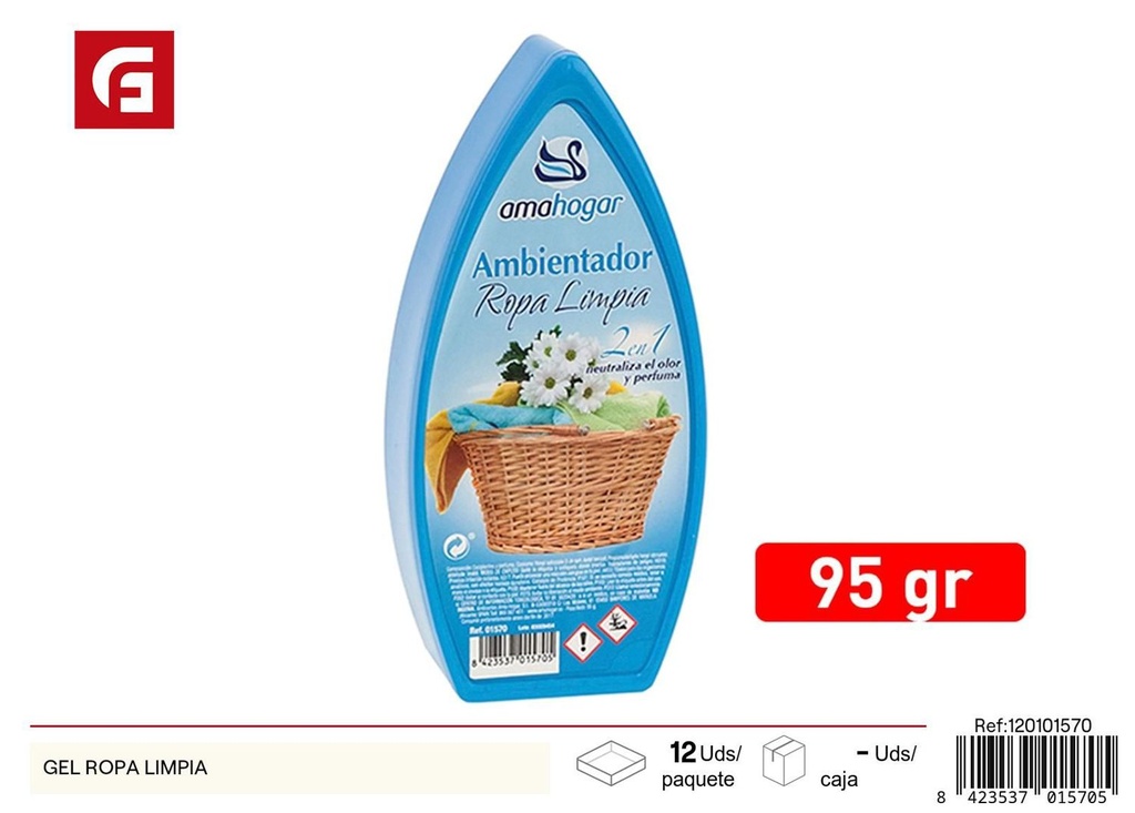 Gel ambientador ropa limpia - Ambientadores y velas aromáticas