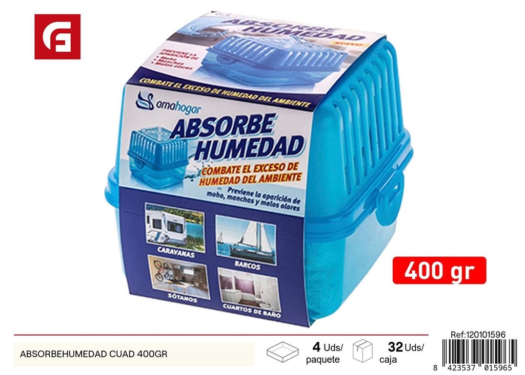 Absorbehumedad 400gr para eliminar humedad