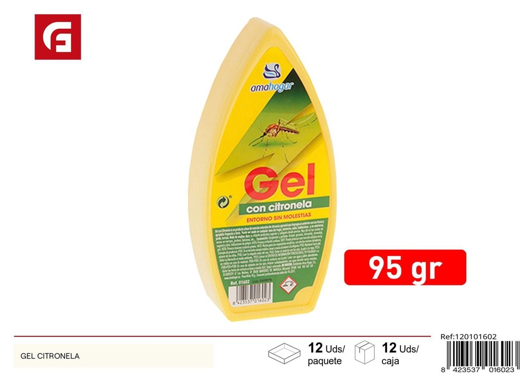 Gel ambientador de citronela para aromatizar espacios