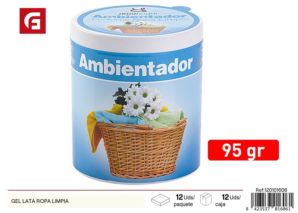 Gel ambientador en lata ropa limpia - Ambientadores y velas aromáticas